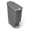 Simplehuman 40 Liter/10.6 Gallon Slim Kitchen Step Trash Can With Secure Slide Lock, Grey Plastic CW1363 - alternate 3